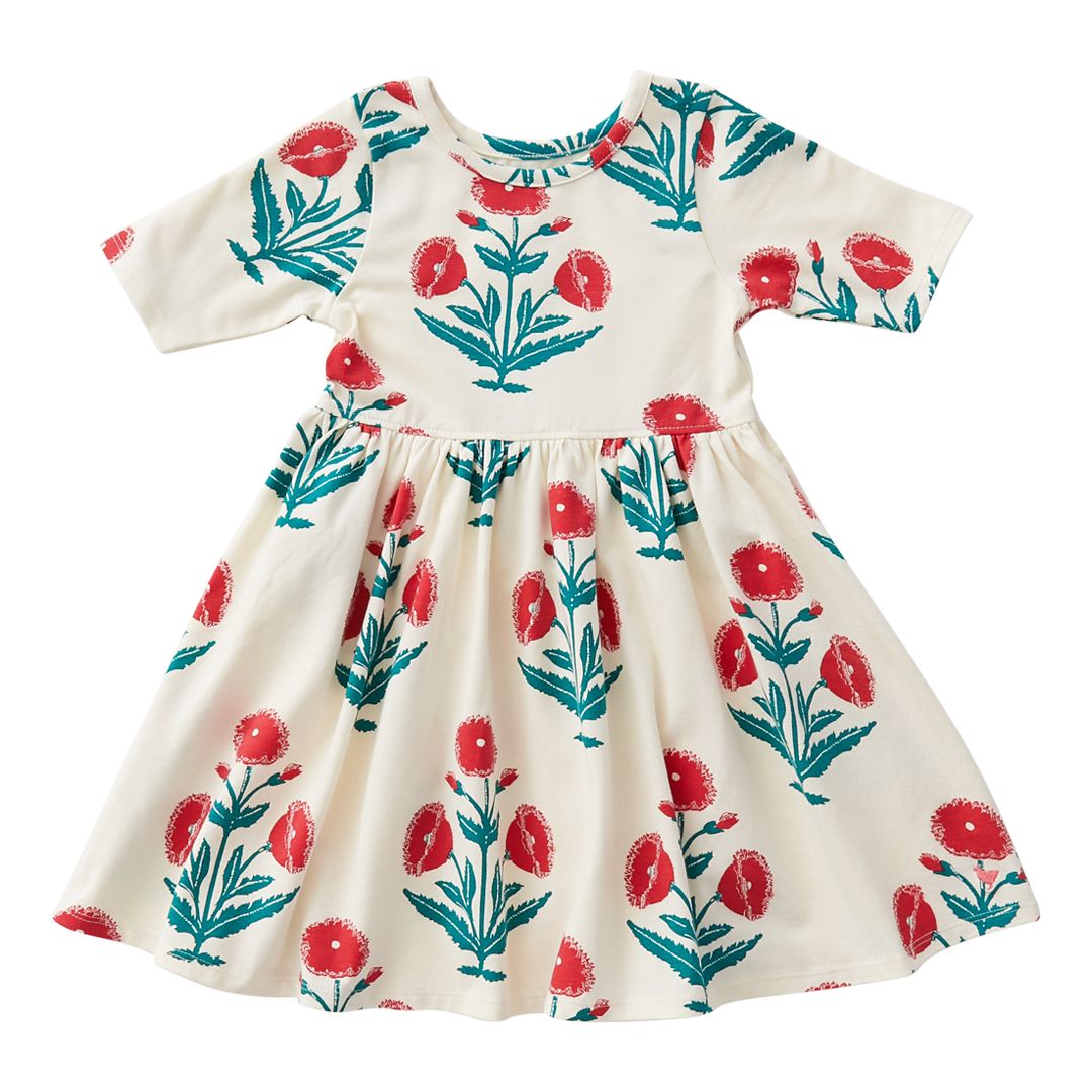 Organic Steph Dress - Pink Chicken